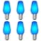 Luxrite C7 LED Blue Light Bulbs for String Lights 0.5W Enclosed Fixture Rated E12 Candelabra Base, 6PK LR21753-6PK - alternate 1